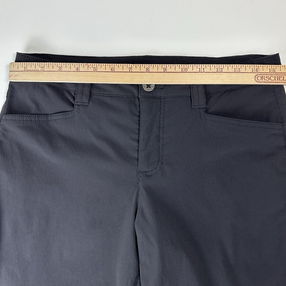 EDDIE BAUER Travex Trail Pants Women's 6 Black Cinch Leg Hiking Outdoor Gorpcore - Picture 3 of 15